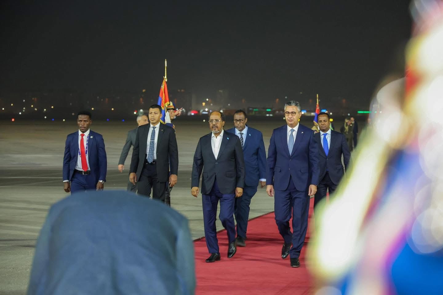 President Hassan Sheikh arrives in Cairo for an official visit | SONNA